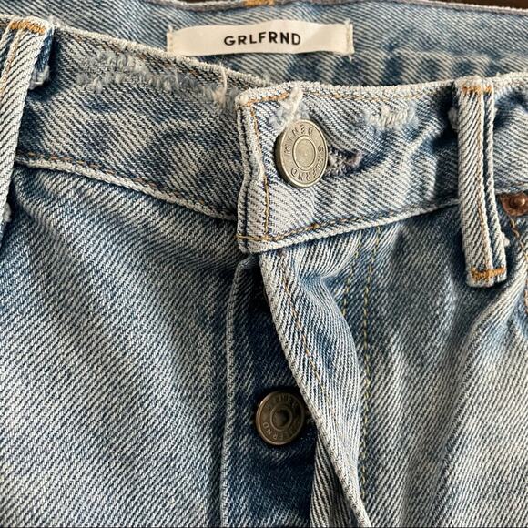 Grlfrnd Karolina Jeans Womens 30 x  High Rise Grunge 90s Boho Distressed NWT - Picture 4 of 7